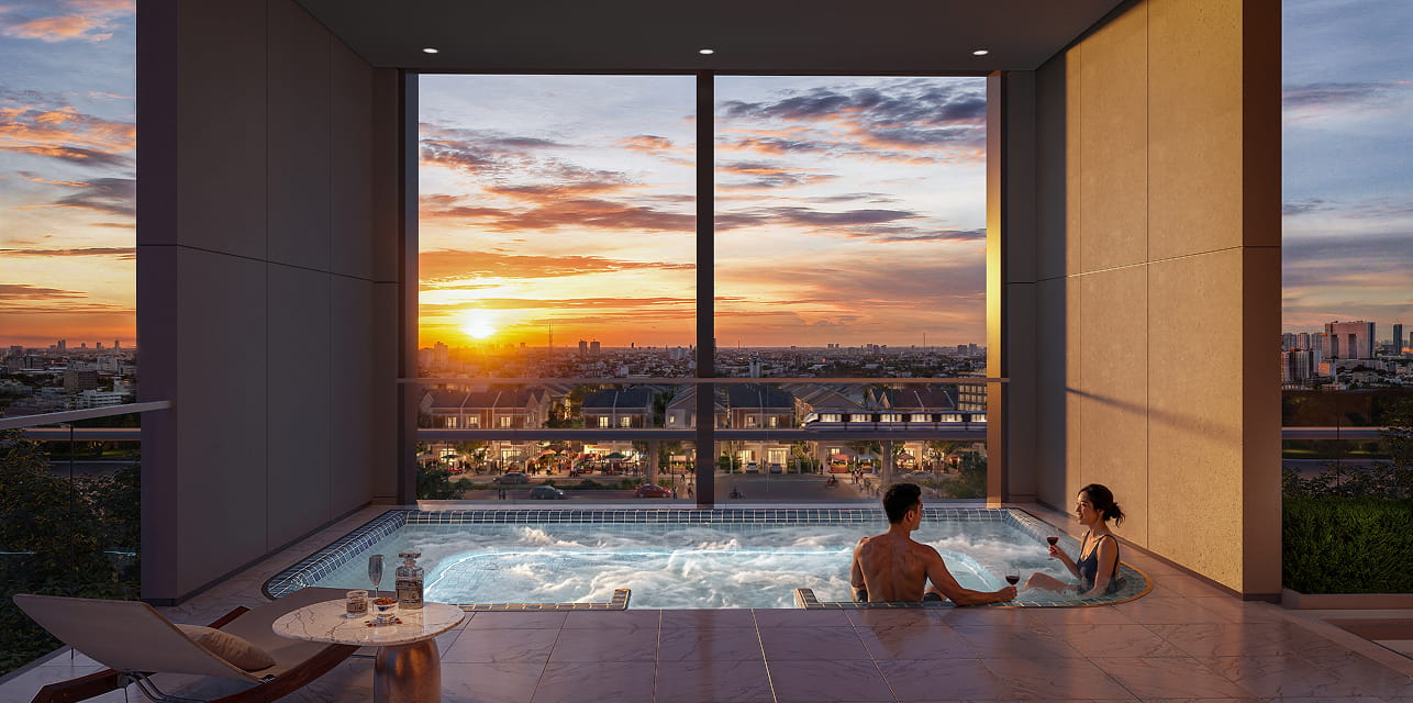Phối cảnh ngoại thất tòa căn hộ The Westique Residences