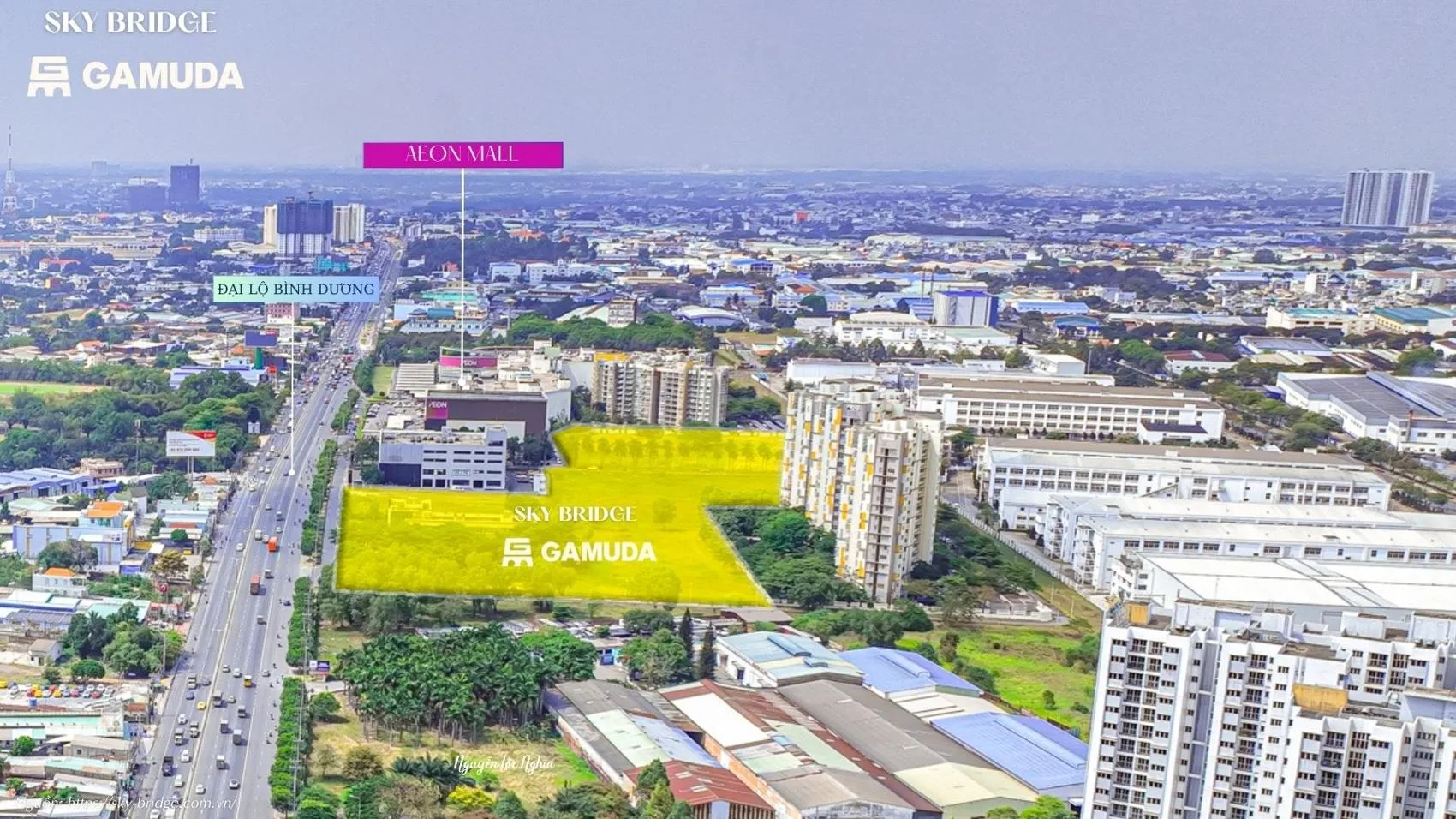 Ảnh thực tế khu đất dự án Norton Park (Sky Bridge Gamuda) gần Aeon Mall Bình Dương