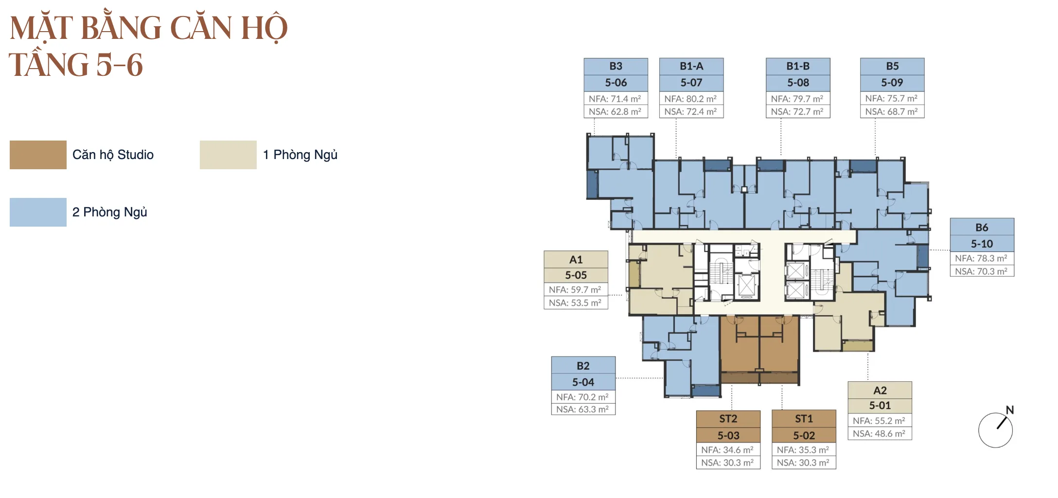Mặt bằng điển hình The Westique Residences (1/3)