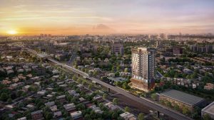 Phối cảnh dự án căn hộ nằm cạnh tuyến metro và trục giao thông khu Tây TP.HCM