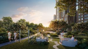 Công viên cảnh quan và lối chạy bộ trong khuôn viên Norton Park